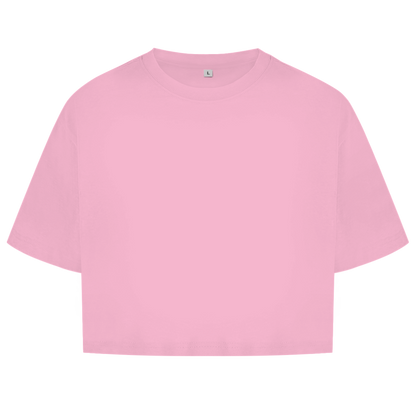 Damen Oversize Crop Top NO MORE GAMES JUST GAINS Printegy