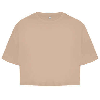 Damen Oversize Crop Top RESULT, NO PROMISES Printegy